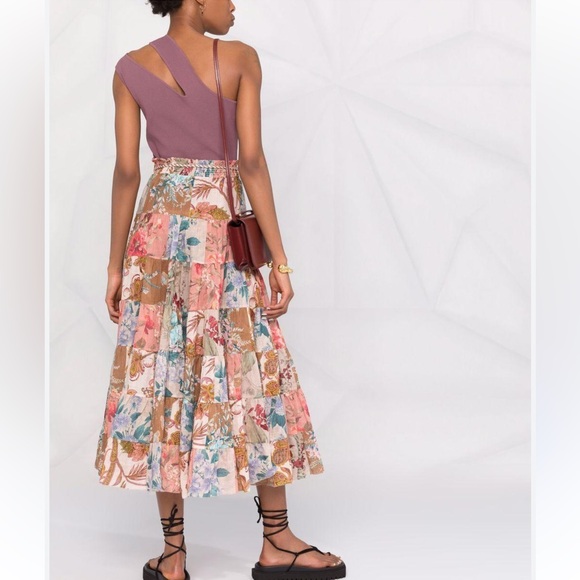 Zimmerman Cassia Floral Patchwork Maxi Skirt NWOT - Picture 15 of 17
